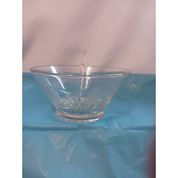 Princess House Crystal Heritage 4 pcs  condiment set bowls,plate,shell spoon - Picture 9 of 15